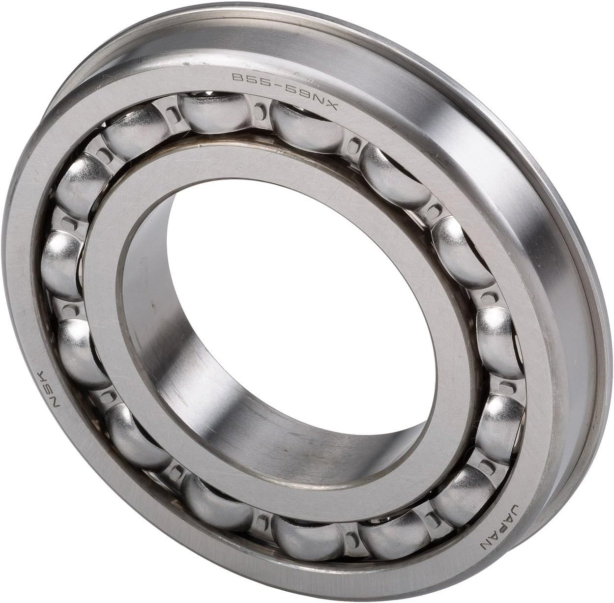 Ball Bearing, Single Row Radial Ball Bearing with Snap Ring - 2.165 in bore diam.,0.680 in width, 3.937 in outside diam.