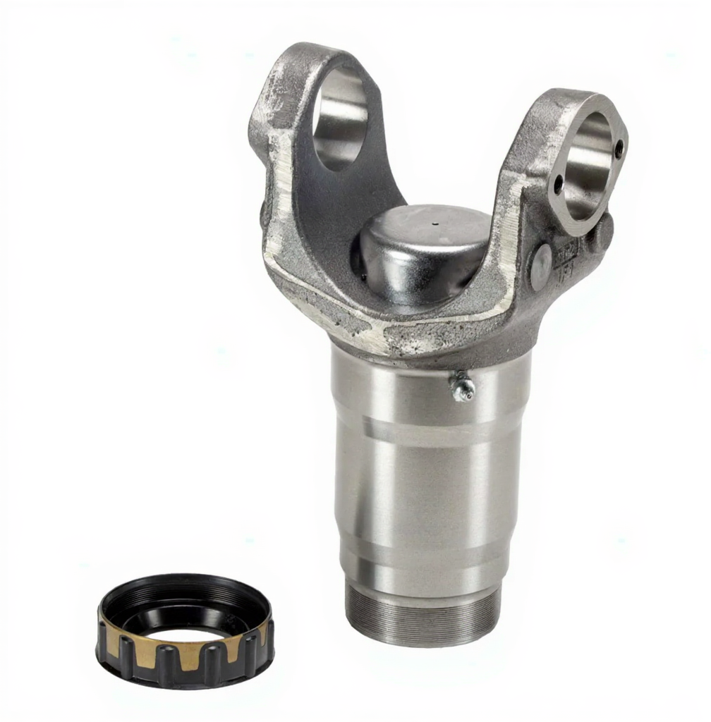 Drive Shaft Slip YokeBrand AKGSeries 1710Invoice SLIP YOKE ASSYMaterial SteelOutside Yoke Dimension E In. 6.094Bearing ap Diameter D In. 1.938/L To End Of Spline J In. 9.594/L To Face Of Plug F In. 1.719Spline O.D. 2.500No. Of Splines 16Involute NStyle BPVMRS 024002038Joint Angle #1 22.0Package Type EAHPackage Qty 1Weight 18.14 LB